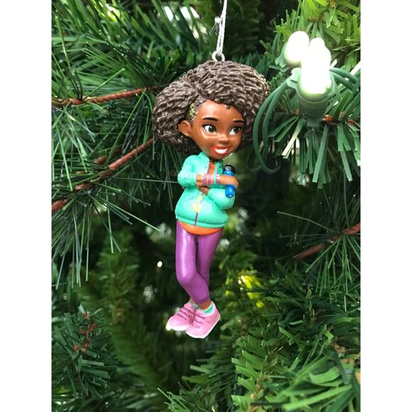 2 Karma's World Grant Girl Ornaments Christmas Tree - Microphone Dance NWT - Picture 7 of 8